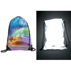 Reflexní sportovní batůžek s plnobarevným celoplošným tiskem