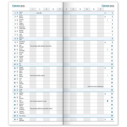 Kapesní diář, plánovací měsíční