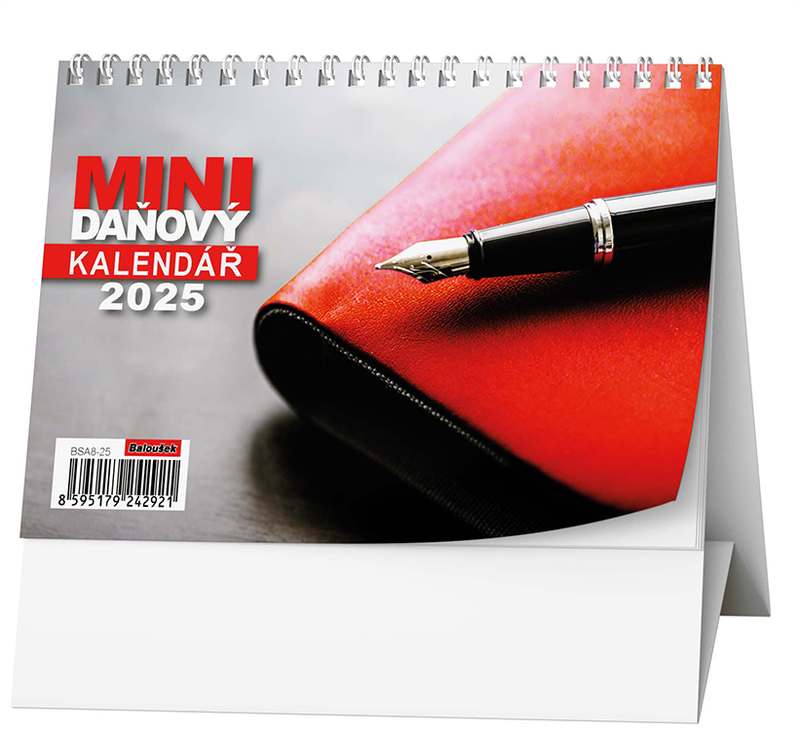 Stolní kalendář - Mini daňový kalendář RED
