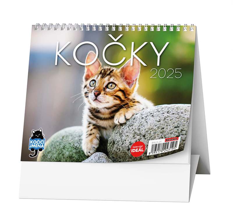 Stolní kalendář - IDEÁL - Kočky /s kočičími jmény/