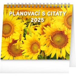 Stolní kalendář Slunečnice, s citáty 2024, 16,5 x 13 cm