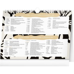 Měsíční plánovací kalendář Květy 2024, 30 x 21 cm