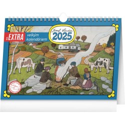 Stolní kalendář s extra velkým kalendáriem Josef Lada 2024, 30 x 21 cm