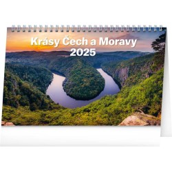 Stolní kalendář Krásy Čech a Moravy 2024, 23,1 x 14,5 cm