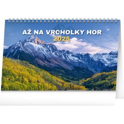 Stolní kalendář Až na vrcholky hor 2024, 23,1 x 14,5 cm