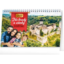 Stolní kalendář S dětmi na hrady a zámky 2024, 23,1 x 14,5 cm
