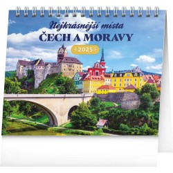 Stolní kalendář Nejkrásnější místa Čech a Moravy 2024, 16,5 x 13 cm
