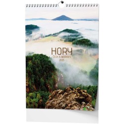 Nástěnný kalendář A3 - Hory Čech a Moravy
