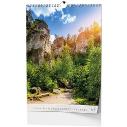 Nástěnný kalendář A3 - Hory Čech a Moravy