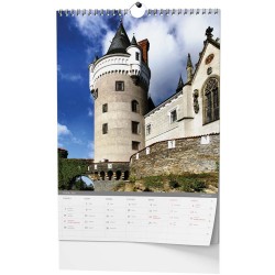 Nástěnný kalendář A3 - Hrady a zámky České republiky