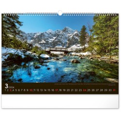 Nástěnný kalendář Krajiny 2024, 48 x 33 cm