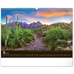 Nástěnný kalendář Krajiny 2024, 48 x 33 cm