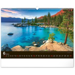 Nástěnný kalendář Krajiny 2024, 48 x 33 cm