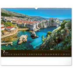 Nástěnný kalendář Krajiny 2024, 48 x 33 cm