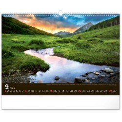 Nástěnný kalendář Krajiny 2024, 48 x 33 cm