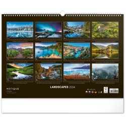 Nástěnný kalendář Krajiny 2024, 48 x 33 cm