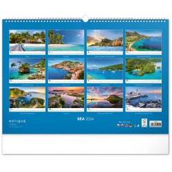Nástěnný kalendář Moře 2024, 48 x 33 cm