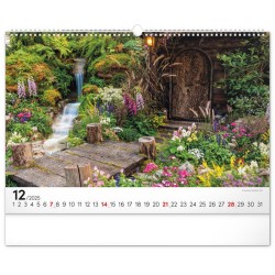 Nástěnný kalendář Zahrady 2024, 48 x 33 cm