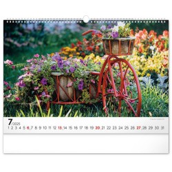 Nástěnný kalendář Zahrady 2024, 48 x 33 cm