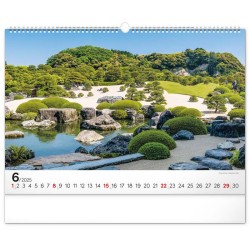 Nástěnný kalendář Zahrady 2024, 48 x 33 cm