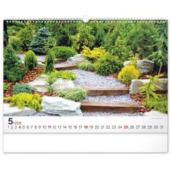 Nástěnný kalendář Zahrady 2024, 48 x 33 cm