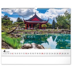 Nástěnný kalendář Zahrady 2024, 48 x 33 cm