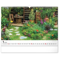 Nástěnný kalendář Zahrady 2024, 48 x 33 cm