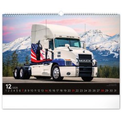Nástěnný kalendář Trucks 2024, 48 x 33 cm
