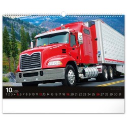 Nástěnný kalendář Trucks 2024, 48 x 33 cm