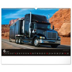 Nástěnný kalendář Trucks 2024, 48 x 33 cm