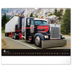 Nástěnný kalendář Trucks 2024, 48 x 33 cm