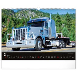 Nástěnný kalendář Trucks 2024, 48 x 33 cm