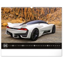 Nástěnný kalendář Auta 2024, 48 x 33 cm