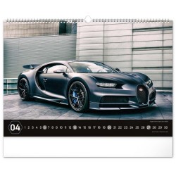 Nástěnný kalendář Auta 2024, 48 x 33 cm