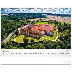 Nástěnný kalendář Panoramata Česka 2024, 48 x 33 cm