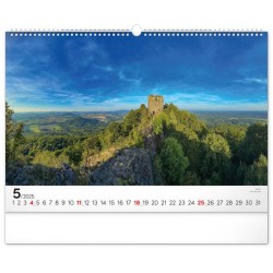 Nástěnný kalendář Panoramata Česka 2024, 48 x 33 cm