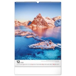 Nástěnný kalendář Hory 2024, 33 x 46 cm