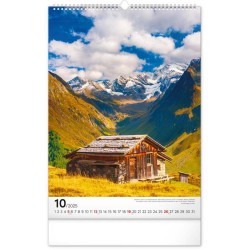 Nástěnný kalendář Hory 2024, 33 x 46 cm