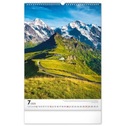 Nástěnný kalendář Hory 2024, 33 x 46 cm