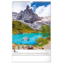 Nástěnný kalendář Hory 2024, 33 x 46 cm