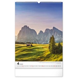 Nástěnný kalendář Hory 2024, 33 x 46 cm