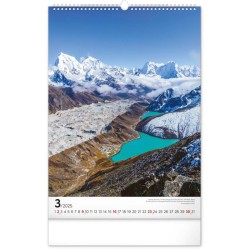 Nástěnný kalendář Hory 2024, 33 x 46 cm