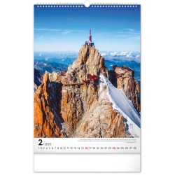 Nástěnný kalendář Hory 2024, 33 x 46 cm