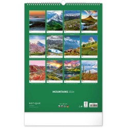 Nástěnný kalendář Hory 2024, 33 x 46 cm
