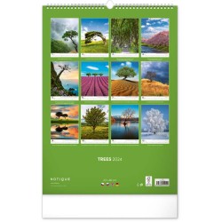 Nástěnný kalendář Stromy 2024, 33 x 46 cm