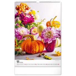 Nástěnný kalendář Kytice 2024, 33 x 46 cm