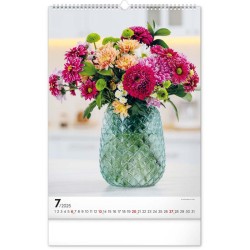 Nástěnný kalendář Kytice 2024, 33 x 46 cm
