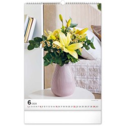 Nástěnný kalendář Kytice 2024, 33 x 46 cm