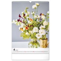 Nástěnný kalendář Kytice 2024, 33 x 46 cm