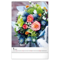Nástěnný kalendář Kytice 2024, 33 x 46 cm